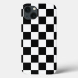 Retro Black/White Contrast Checkerboard Pattern iPhone 13 Case