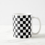 Retro Black/White Contrast Checkerboard Pattern Coffee Mug