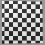 Retro Black/White Contrast Checkerboard Pattern Napkin