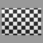 Retro Black/White Contrast Checkerboard Pattern Placemat