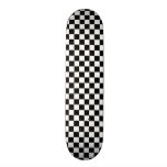 Retro Black/White Contrast Checkerboard Pattern Skateboard