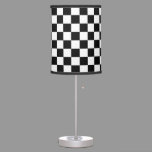 Retro Black/White Contrast Checkerboard Pattern Table Lamp