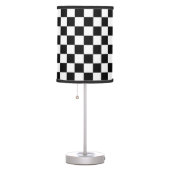 Retro Black/White Contrast Checkerboard Pattern Table Lamp (Right)