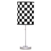 Retro Black/White Contrast Checkerboard Pattern Table Lamp (Front)