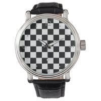 Retro Black/White Contrast Checkerboard Pattern