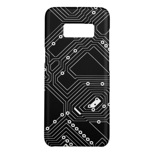 Retro Black White Cool Computer Circuit Board Case_Mate Samsung Galaxy S8 Case