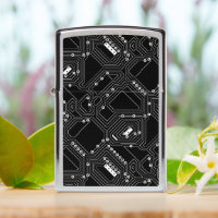 Retro Black White Cool Computer Circuit Board