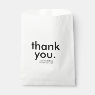Retro Black & White   Custom Thank You Design Favor Bag