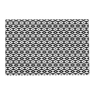Retro Black White Diamond Shaped Modern Pattern Placemat