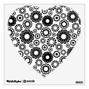 Black and White Flowers Wall Decals