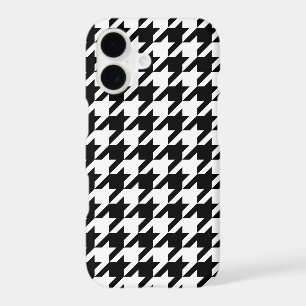 Retro Black White Houndstooth Weaving Pattern iPhone 17 Case