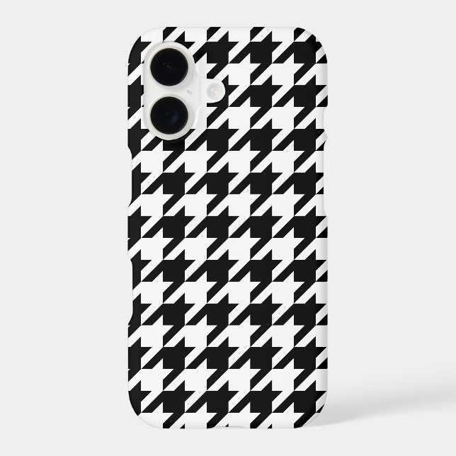 Retro Black White Houndstooth Weaving Pattern Case-Mate iPhone Case (Back)