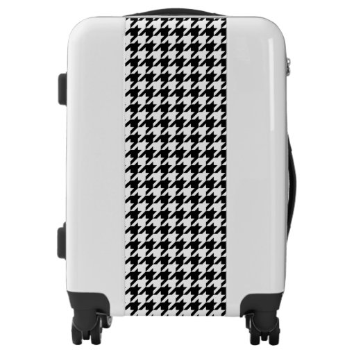 Retro Black White Houndstooth Weaving Pattern Luggage Zazzle