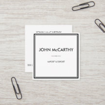 Retro Black White Professional Elegant Minimalist 