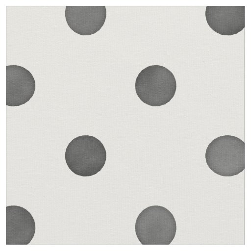 Retro black white watercolor polka dots pattern fabric