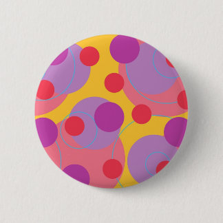 Retro Blackberry Fun Bubbly Dots Colorful Button