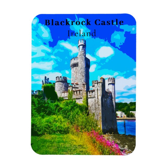 Retro Blackrock Castle Cork Ireland Travel Magnet (Vertical)