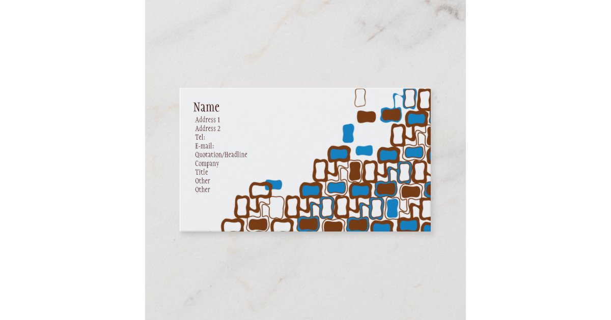 Retro Blob Business Card | Zazzle