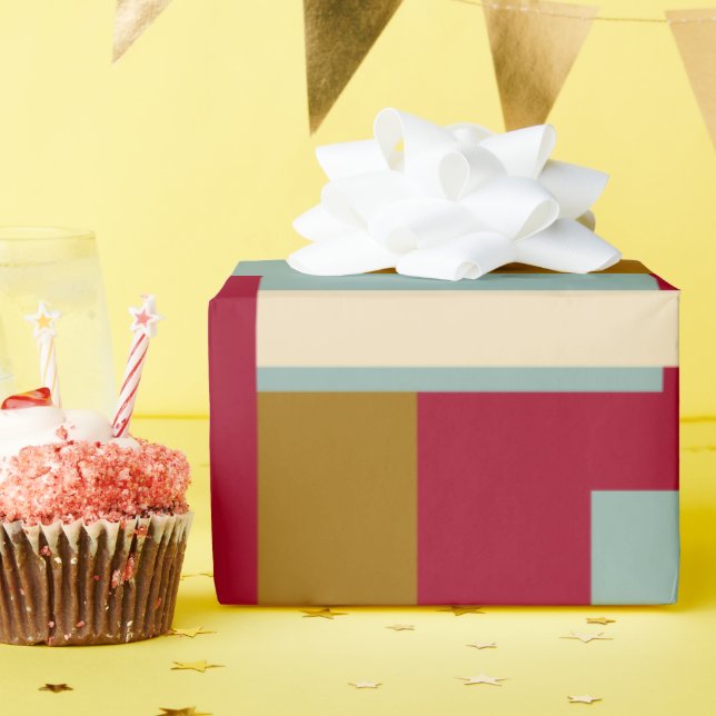 Retro Block Design 3 Wrapping Paper (Birthday Party)