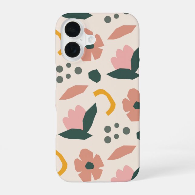 Retro Bloom Abstract Floral Iphone Case (Back)