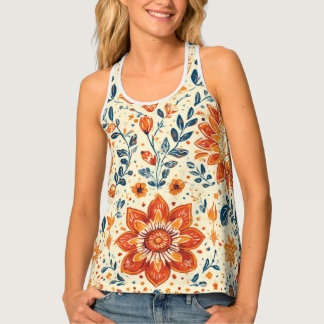 Retro Bloom Burst - Tank Top
