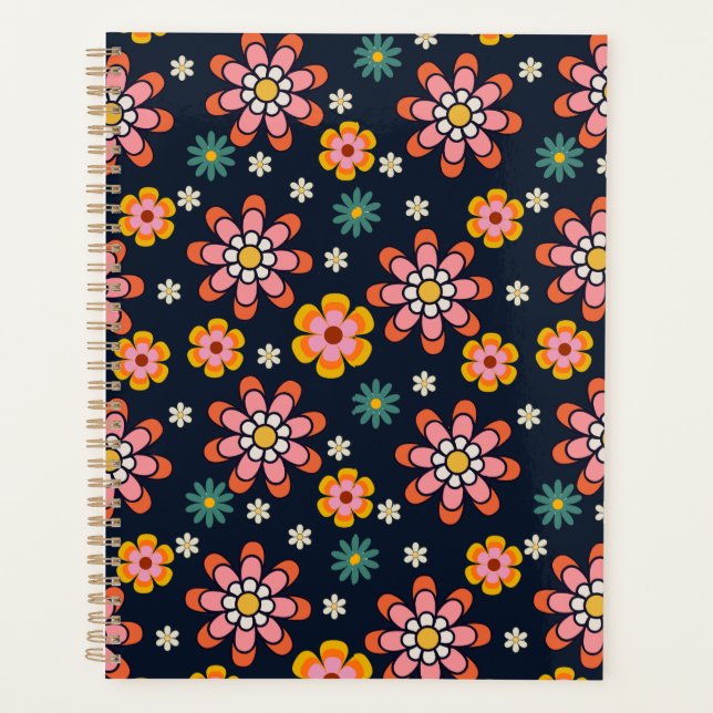 Retro Bloom Harmony Notebook (Front)