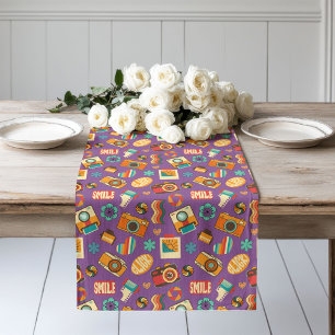 Retro Bloom Runner 70s Pastel Table Magic