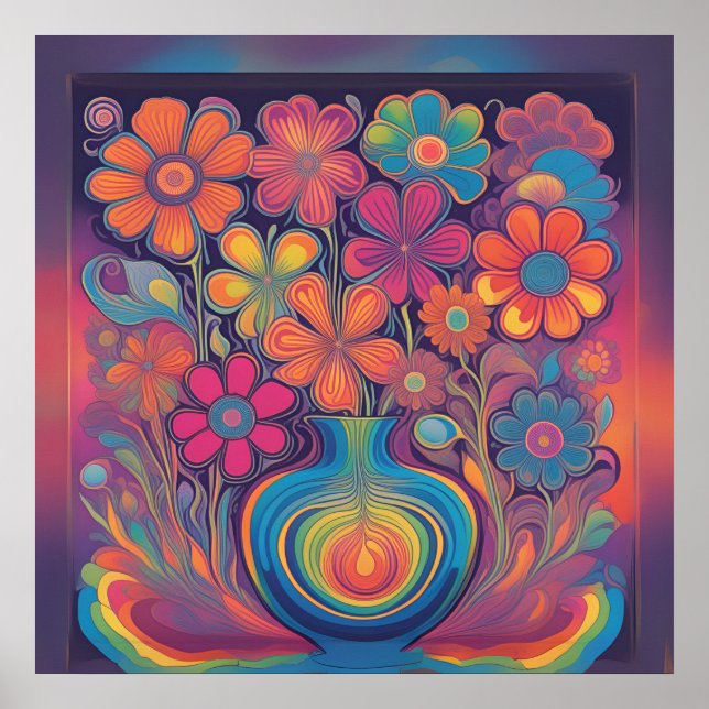 Retro Bloom Vibes Poster (Front)