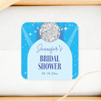 Retro Blue 70s Disco Dancing Queen Bridal Shower