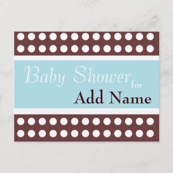 Retro Blue And Brown Baby Shower Invitation by jgh96sbc at Zazzle