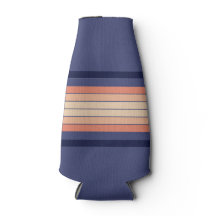 Retro Blue and Peach "Surfboard" Striped 