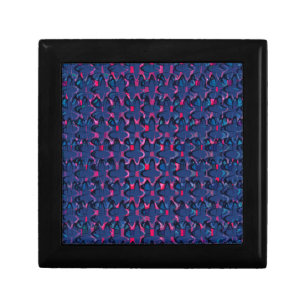 Retro blue and pink pattern gift box