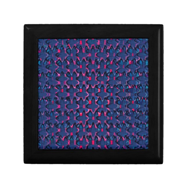 Retro blue and pink pattern gift box (Front)