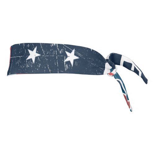 Retro Blue and red stripes 4th of July Tie Headband