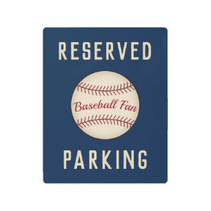 Retro Blue Baseball Garage Metal Sign Art