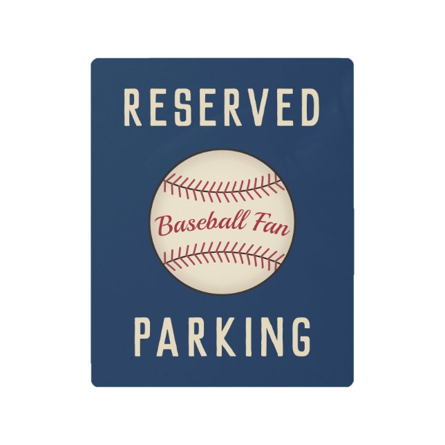 Retro Blue Baseball Garage Metal Sign Art (Front)