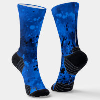 Retro Blue & Black Paint Splatter