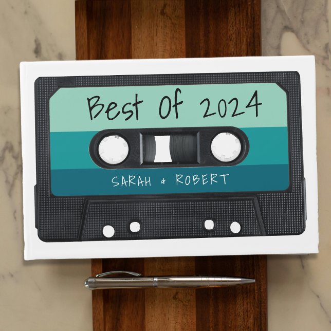 Retro Blue Cassette Tape Best of Wedding Favor Guest Book (Retro Blue Cassette Tape Best of Wedding Favor Guest Book
)