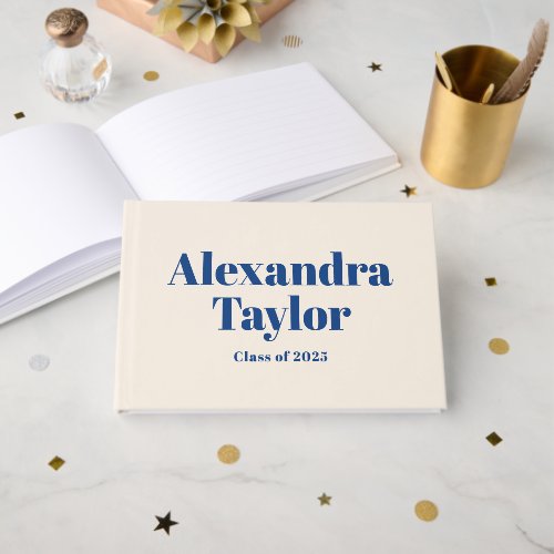 Retro Blue Cream Cute Aesthetic Custom Graduation