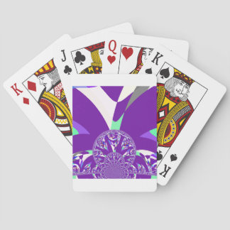 Retro Blue Cyan Kaleidoscope Art Print Poker Cards