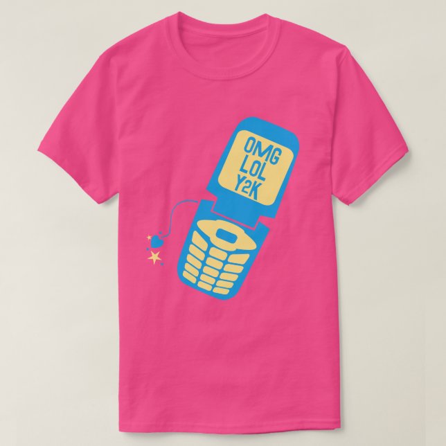 Retro Blue Flip Phone T-Shirt (Design Front)