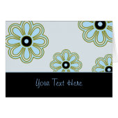 Retro Blue Flowers (Front Horizontal)
