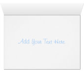 Retro Blue Flowers Cards (Inside Horizontal (Bottom))