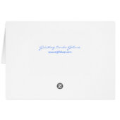 Retro Blue Flowers Cards (Back Horizontal)