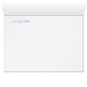 Retro Blue Flowers Cards (Inside Horizontal (Bottom))