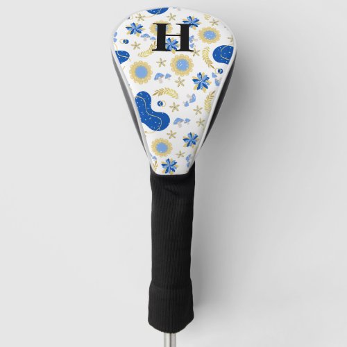 Retro Blue Golf Head Cover