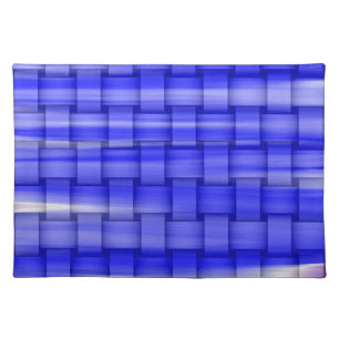 Retro blue graphic design placemat