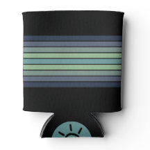 Retro Blue & Green Surfboard Striped 