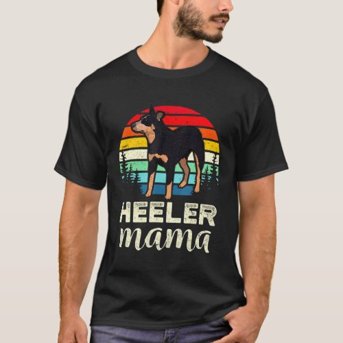 Retro Blue Heeler Mama Cute Australian Cattle Dog  T-Shirt