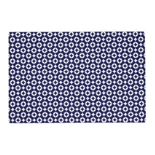 Retro Blue Interlocking Circles Shippo Geometric Placemat
